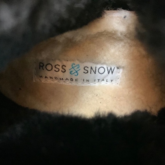 ROSS & SNOW Handmade in Italy leather sparkly gold goldtone studs ankle bootie - Picture 7 of 13